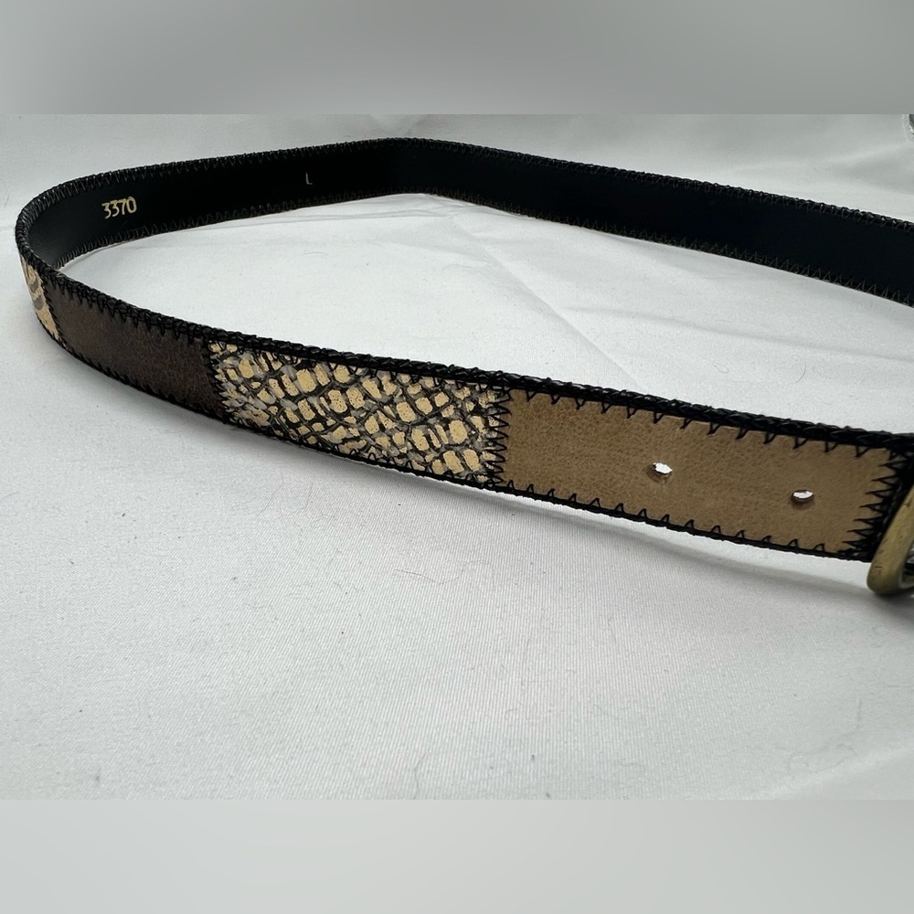 Patchwork leather belt - Picture 2 of 8